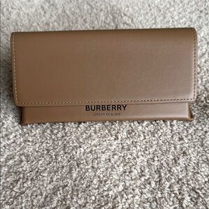 Burberry Tan Leather Sunglasses Case